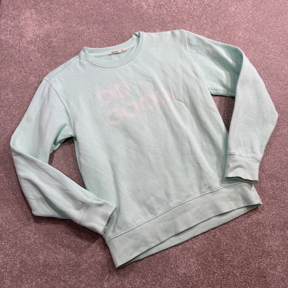 Cotopaxi Do Good Crewneck Organic Blend Sweatshirt Mint Green Blue Cotton Wmns S - Picture 2 of 12